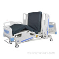 ICU ဆေးဘက်ဆိုင်ရာအိပ်ကုတင် 5 function ကိုလျှပ်စစ်ဆေးရုံအိပ်ရာ